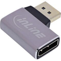 InLine® DisplayPort 1.4 Adapter, DisplayPort αρσενικό / θηλυκό, 90° δεξιά, 8K UHD