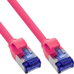 Καλώδιο Patch InLine® Slim, Cat.6A, S/FTP, TPE (LSZH) ευέλικτο, PoE, ματζέντα, 30μ