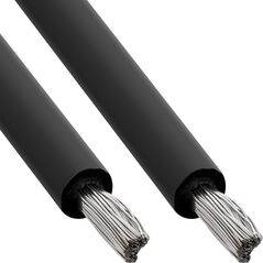 Καλώδιο εγκατάστασης ηλιακών συστημάτων InLine® H1Z2Z2-K 6mm² μαύρο 50m