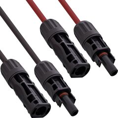 Σετ επέκτασης ηλιακού καλωδίου InLine® με ηλιακό βύσμα 4mm² μαύρο/κόκκινο 15m