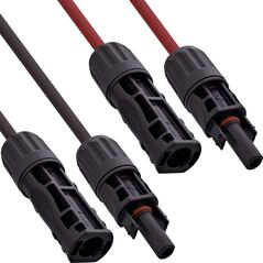 Σετ επέκτασης ηλιακού καλωδίου InLine® με ηλιακό βύσμα 6mm² μαύρο/κόκκινο 10m
