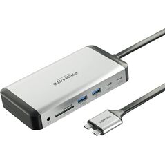 PROMATE VersaHub-MST 13-in-1 Dual USB-C Multimedia Hub / Dual 4K HDMI / USB3.0 / 150W
