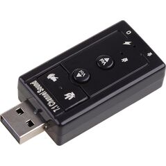 RoGer USB Audio card with microphone input Virtual 7.1