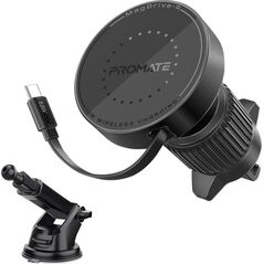 Promate MagDrive-R 2-in-1 MagSafe Wireless Car Charger 15W / USB-C