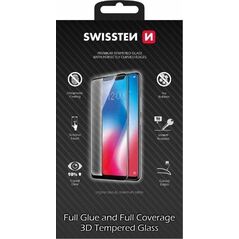 Swissten Ultra Durable Full Face / Full Glue Tempered Glass Premium 9H Screen Protector Samsung 405 Galaxy A40 Black