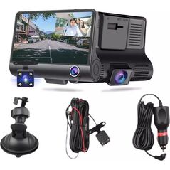 RoGer 3in1 Car video recorder with integrated front / rear / inside camera /  Full HD / 170 degree view