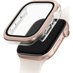 Case UNIQ Voute for Apple Watch Series 10 46mm tempered glass rose gold