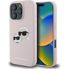 Karl Lagerfeld KLHMP16XSKCHPPLP iPhone16 Pro Max 6.9" pink/pink hardcase Silicone Double Heads Pri
