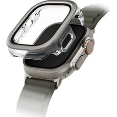 Etui UNIQ Voute do Apple Watch Ultra     49mm szkło hartowane srebrny