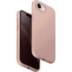 Etui UNIQ Lino do iPhone 16e (2025)      Magclick Charging różowy