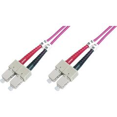 LOGON AL5SCSC01I/4I kabel InfiniBand / światłowodowy 1 m 2x SC Różowy