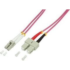 LogiLink 0.5m LC-SC kabel InfiniBand / światłowodowy 0,5 m Fioletowy