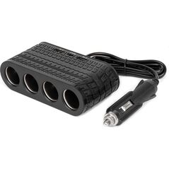 Rozdzielacz gniazda zapalniczki z ładowarką 2x usb-a 1x usb-c 12v 24v 120w 80cm amio-04367
