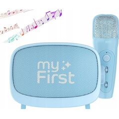 Głośnik Mikrofon Zestaw 2w1 Karaoke Na Bluetooth Aux Microsd Dla Dziecka / Myfirst Voice 2/ Niebieski