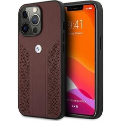 BMW Etui Bmw Bmhcp13Xrsppr Iphone 13 Pro Max 6,7" Czerwony/Red Hardcase Leather Curve Perforate