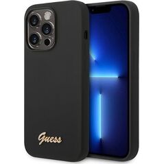 Guess Etui Guess GUHCP14XSLSMK Apple iPhone 14 Pro Max czarny/black hard case Silicone Vintage Gold Logo
