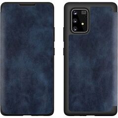 Etui Leather Book iPhone 12 5,4" niebieski/blue