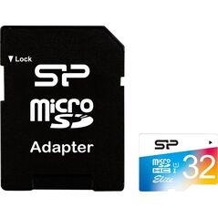 Karta Silicon Power Colorful Elite MicroSDHC 32 GB Class 10 UHS-I  (SP032GBSTHBU1V20SP)