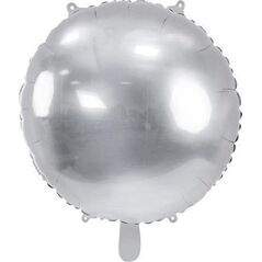 Party Deco Balon foliowy okrągły Pastylka 59cm srebrny