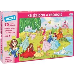 Wydawnictwo Jako Puzzle 70 elementów. Księżniczki w ogrodzie
