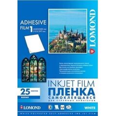 Φιλμ Inkjet PET Αυτοκόλλητο Λευκό A4 Lomond, 25 φύλλα