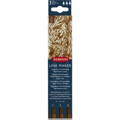 Derwent Line Maker Sepia 3 stk. (0,1 0,3 0,5)