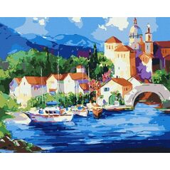 Malowanie po numerach - U podnóża gór 40x50cm