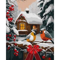 Malowanie po numerach - Śnieżna bajka 40x50cm