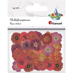 Naklejki papierowe Kwiaty mix 45szt EDUKAMP