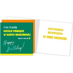 Karnet QR-002 Urodziny (niestety, jesteś nr 5) EDUKAMP
