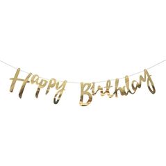 Girlanda Happy Birthday złota EDUKAMP