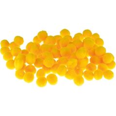 Pompony żółte 10mm 100szt EDUKAMP