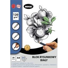 Blok rysunkowy A4/20K biały Premium EDUKAMP