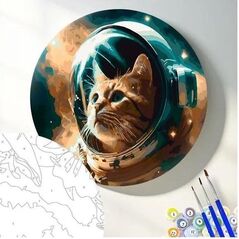 Malowanie po numerach okrągłe - Kosmos 40cm EDUKAMP