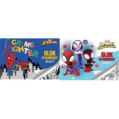 Blok rysunkowy A4/20K biały Spider Man EDUKAMP
