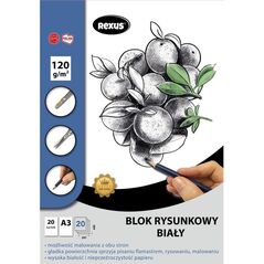 Blok rysunkowy A3/20K biały Premium EDUKAMP