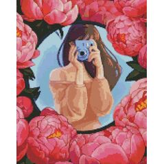 Norimpex Diamentowa mozaika - Kwiatowe selfie 40x50cm