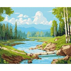 Norimpex Malowanie po numerach - W brzozowym gaju 40x50cm
