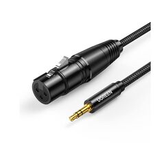 Ugreen Cable XLR female - 3.5mm male Μαύρο 2m  (20244) (UGR20244) έως 12 άτοκες Δόσεις