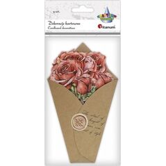 Dekoracje kartonowe Flower Letter róże 9szt EDUKAMP