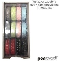 Wstążka ozdobna samoprzylepna 15mmx1m (12szt) EDUKAMP