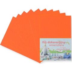 Filc A4 samoprzylepny pomarańczowy 20x30cm 10szt EDUKAMP