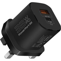 Φορτιστής PROMATE PowerPort-33 GaNFast 33W / USB-C PD / USB-A