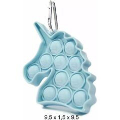 Mocco Απλό Dimple Push Pop Αντιστρές Αισθητηριακό Παιχνίδι / Μπρελόκ Μονόκερος / Μπλε