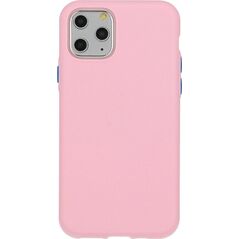 Θήκη Πλάτης Σιλικόνης Mocco Soft Cream για Apple iPhone 12 Mini Ανοιχτό Ροζ