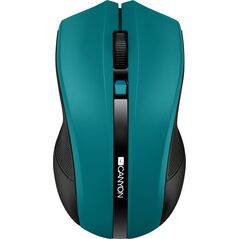 Mysz Canyon CANYON Mysz MW-5, 4 przyciski, bezprzewodowa, Czarno-Zielona