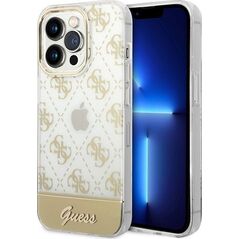 Guess Etui Guess GUHCP14LHG4MHG Apple iPhone 14 Pro złoty/gold hardcase 4G Pattern Script