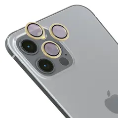 Bizon Glass Snap Lens Apple iPhone 12 Pro / 11 Pro / 11 Pro Max gold frame
