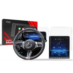 Matte GrizzGlass Προστασία Οθόνης Αυτοκινήτου Mercedes EQS SUV Widescreen 2022-2024 [2in1]