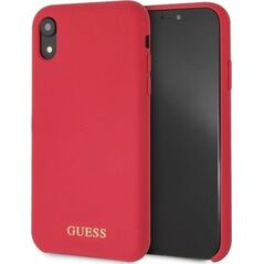 Guess Guess GUHCI61LSGLRE iPhone Xr red /czerwony hard case Silicone uniwersalny
